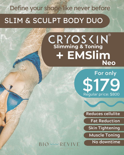 DÚO de adelgazamiento y modelado corporal: Cryoskin Body + EMslim Neo